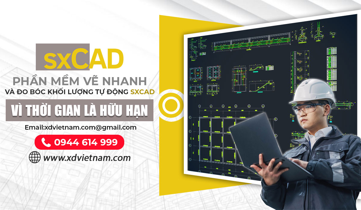 Phần mềm tăng tốc thiết kế xây dựng công trình sxCAD